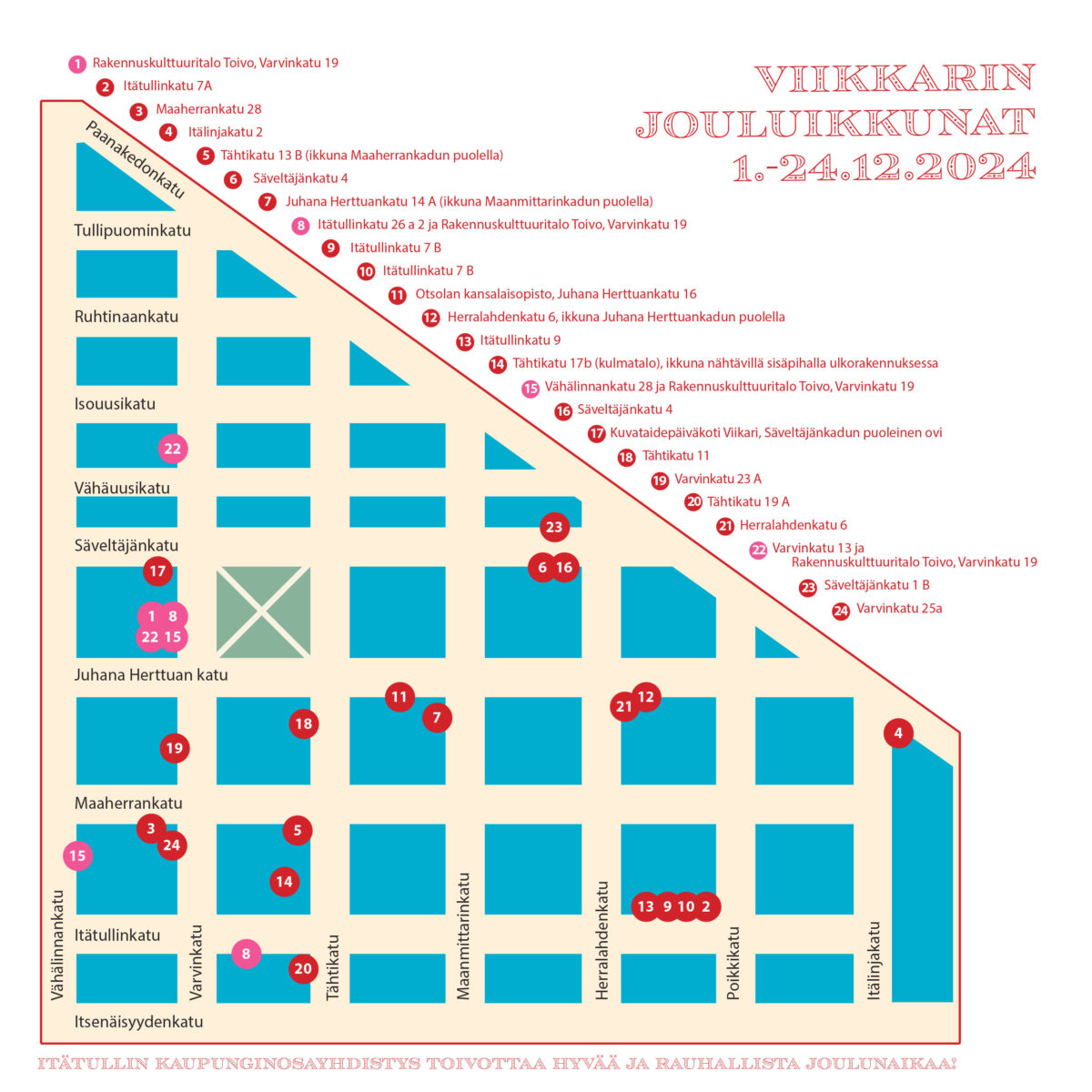 Viikkarin jouluikkunat 2024